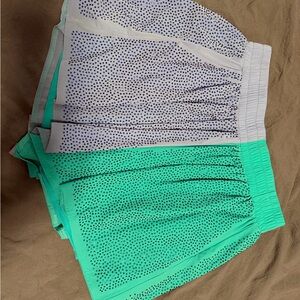 QUEEN OF SPARKLES Periwinkle and Teal Athletic Shorts